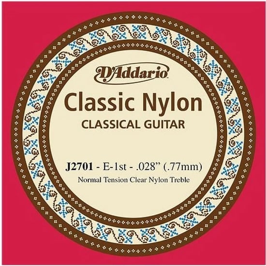 D'Addario J2701 Student Classics Nylon Single 1st String, Normal Tension, 28