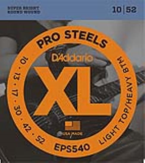 D'Addario EPS540 XL Pro Steels Electric, Light Top Heavy Bottom, 10-52