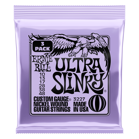 Ernie Ball 3227 Ultra Slinky, 10-48, 3 Pack