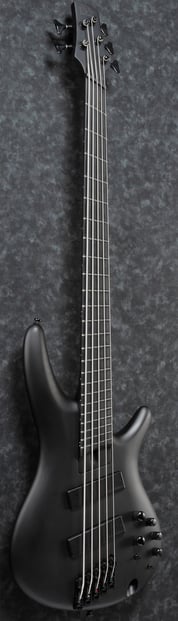 Ibanez SRMS625EX-BKF Iron Label Front Angle
