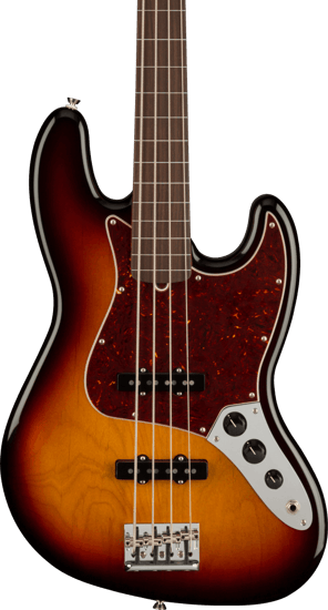 Fender American Professional II Jazz Bass, Fretless, Rosewood Fingerboard, 3 Tone Sunburst