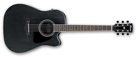 Ibanez AW84CE Artwood Dreadnought Electro Acoustic, Weathered Black