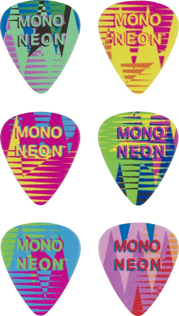 Fender MonoNeon Pick Tin, Medium, Set of 6