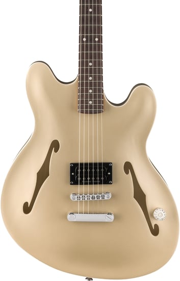 Fender Tom DeLonge Starcaster, Rosewood Fingerboard, Chrome Hardware, Satin Shoreline Gold