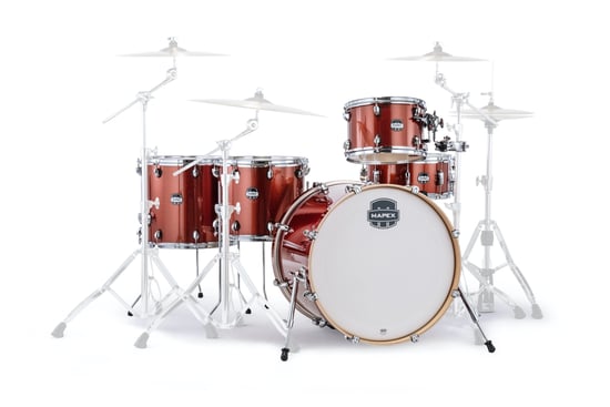 Mapex MA528SF Mars Birch 5-Piece Crossover Shell Pack, Blood Orange Sparkle