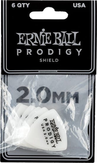 Ernie Ball 9337 Prodigy Shield Pick, 2mm, 6 Pack