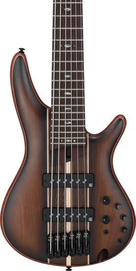 Ibanez SR1356B Premium 6 String Bass, Dual Mocha Burst Flat