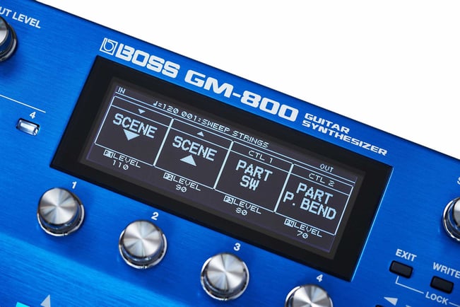 Boss GM-800 Guitar Synth Pedal Display