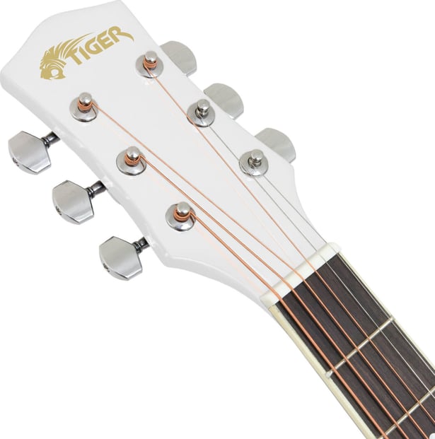 Tiger ACG1 Acoustic Guitar White 3