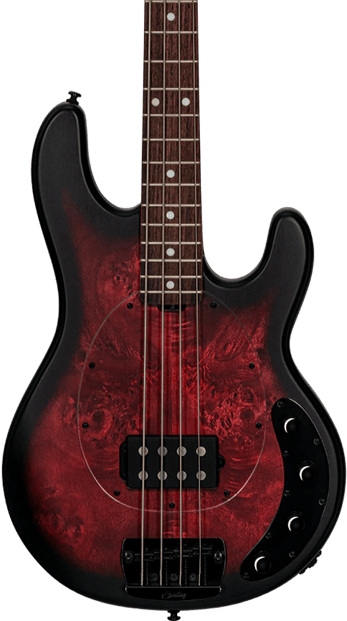 Sterling RAY34 Bass Dark Scarlet Burst Satin 1