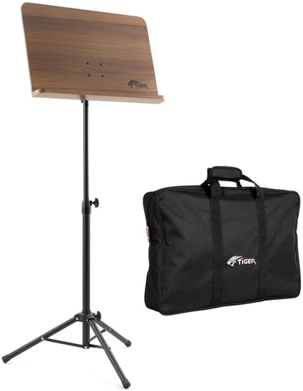 Tiger MUS35-BG Wooden Top Orchestral Music Stand and Bag