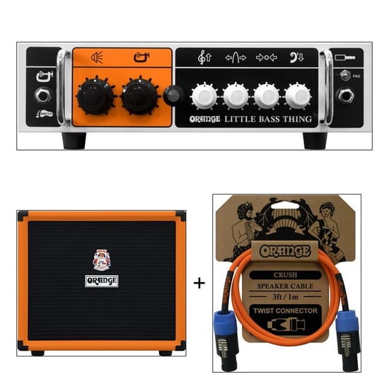 Orange Little Bass Thing 500W Bass Head & 1x12 Cabinet Bundle