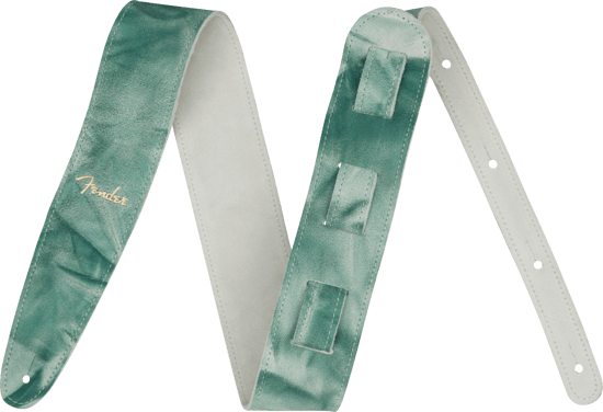 Fender Tie Dye Leather Strap Sage Green