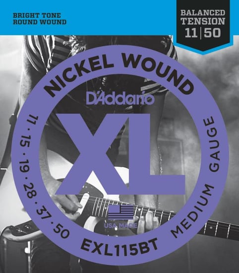 D'Addario EXL115BT Nickel Wound Electric, Medium Balanced Tension, 11-50