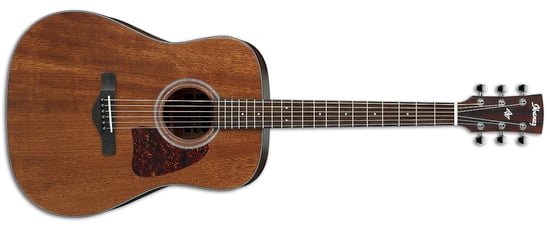 Ibanez AW54 Artwood Dreadnought Acoustic, Open Pore Natural