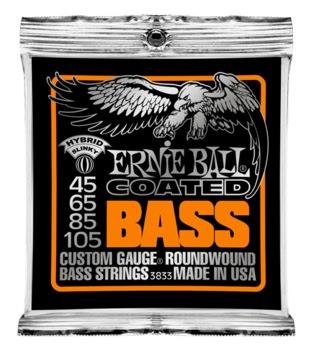 Ernie Ball 3833 Coated Hybrid Slinky Bass Strings (45-105)