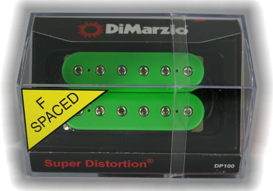 DiMarzio DP100F Super Distortion Humbucker, F-Spaced, Green