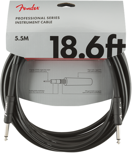 Fender Professional Cable 5.7m/18.6ft Black