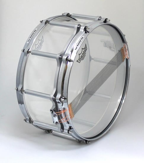 Pearl CRB1465S Free Floating Crystal Beat Snare 14x6.5in, Ultra Clear
