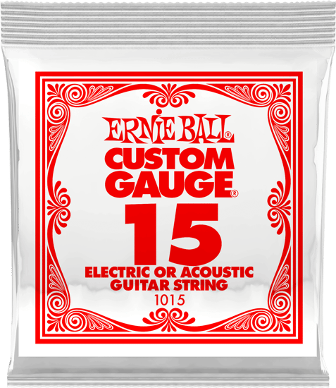 Ernie Ball 1015 Plain Steel Electric Single String, 15