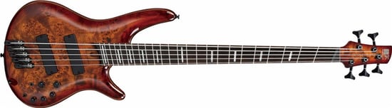 Ibanez SRMS805 Bass Workshop, Multi-Scale, 5 String, Brown Toppers Burst