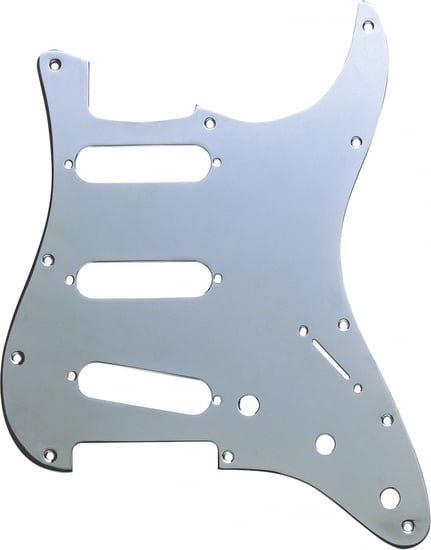 Fender Standard Strat Single Coil Pickguard (1-Ply, Polished Chrome)