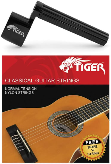 Tiger CGS-WIND Classical Guitar Strings & String Winder Pack