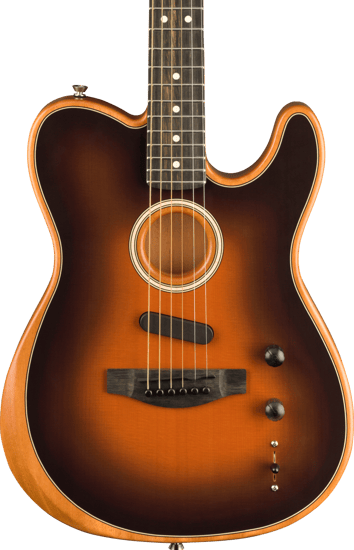 Fender American Acoustasonic Telecaster Acoustic/Electric Guitar, Sunburst
