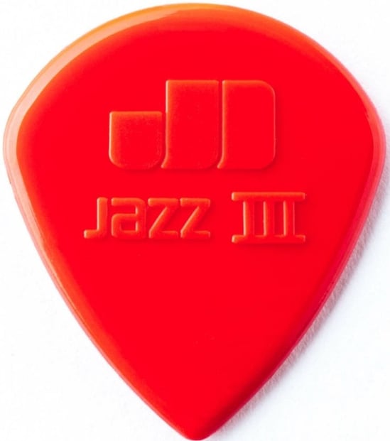 Dunlop Jazz III Picks, Red, 24 Pack