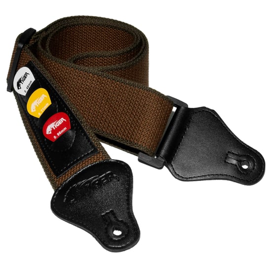 Tiger STP5 Strap with Pick Holders & Picks, Brown