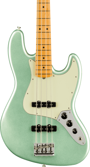 Fender American Professional II Jazz Bass, Maple Fingerboard, Mystic Surf Green