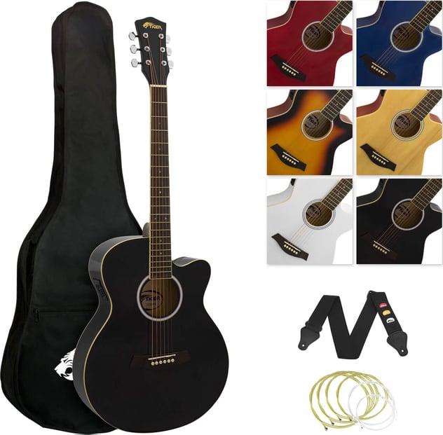 Tiger ACG4 Acoustic Guitar Black 1