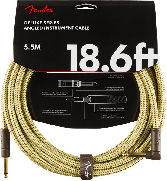 Fender Deluxe Cable Angled 5.7m Tweed