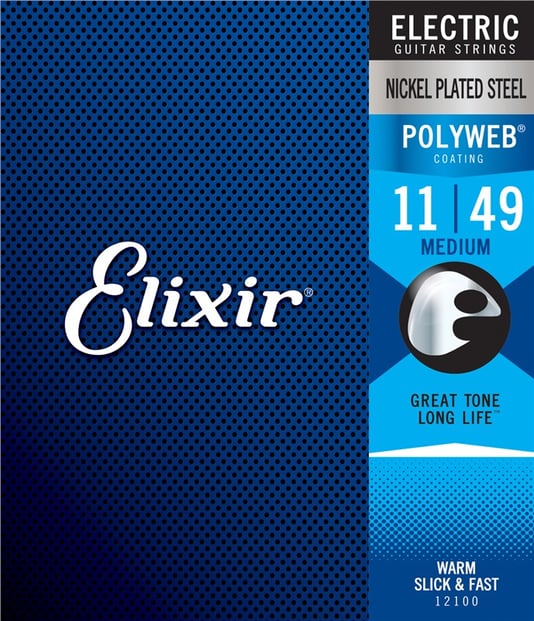 Elixir 12100 Nickel Plated Steel Polyweb Front