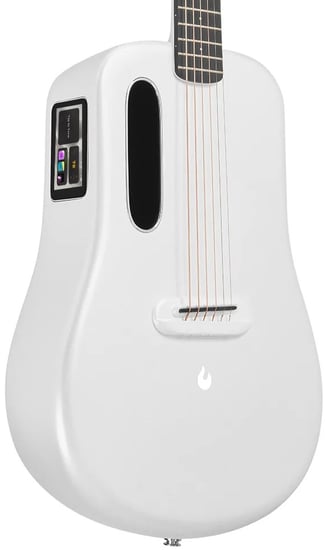 Lava ME 3 Electro Acoustic with Space Bag, 38in, White
