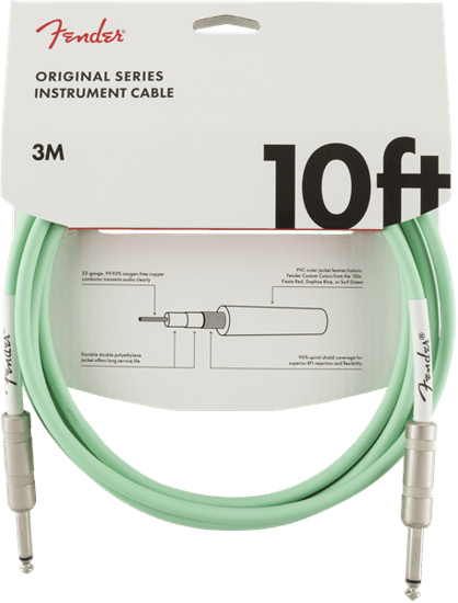 Fender Original Instrument Cable, 3m/10ft, Surf Green
