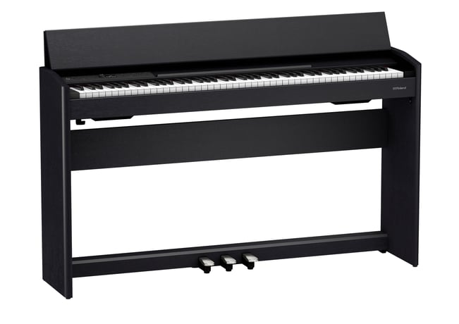 Roland F701 Digital Piano Contemporary Black Angle