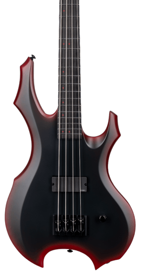 ESP LTD FL-4 Fred LeClercq Bass, Satin Black Red Burst