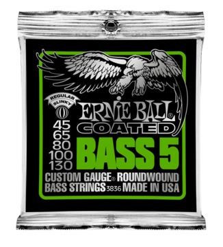Ernie Ball 3836 Coated Regular Slinky Bass, 5-String, 45-130
