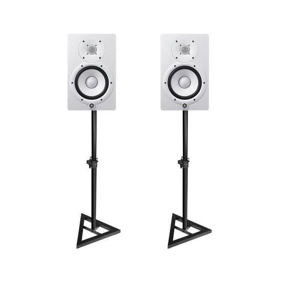 Yamaha HS8 Active Studio Monitors with Stands, White