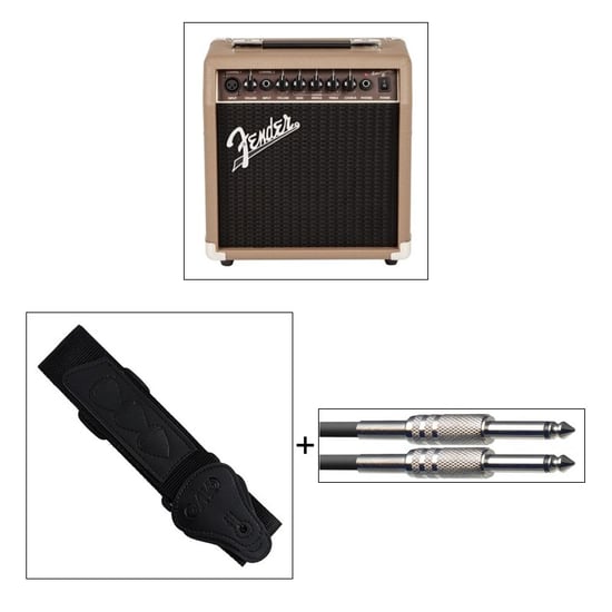 Fender Acoustasonic 15 Electro Acoustic Practice Amp Bundle