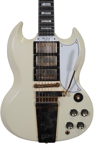 Gibson Custom 1963 Les Paul SG Custom Reissue 3-Pickup, Maestro VOS, Classic White