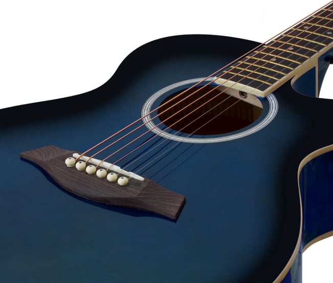 Tiger ACG1 Acoustic Guitar 3/4 Size Blue 2