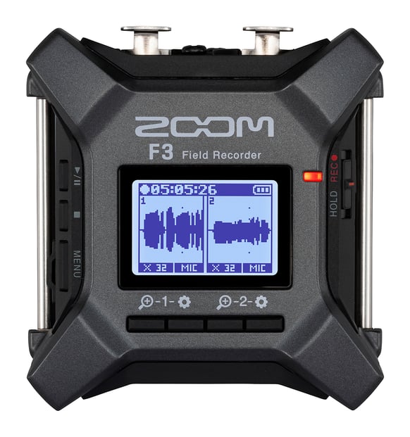 Zoom F3 Multitrack Field Recorder Display