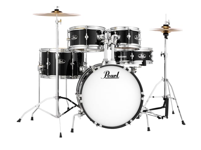 Pearl Roadshow Jr Drum Kit, Jet Black
