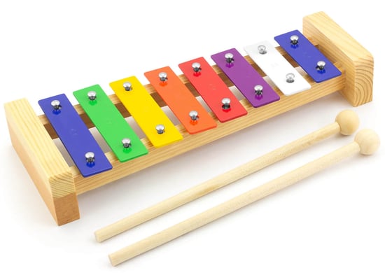 Tiger XYL14 Glockenspiel Xylophone for Kids, 8 Multicoloured Keys