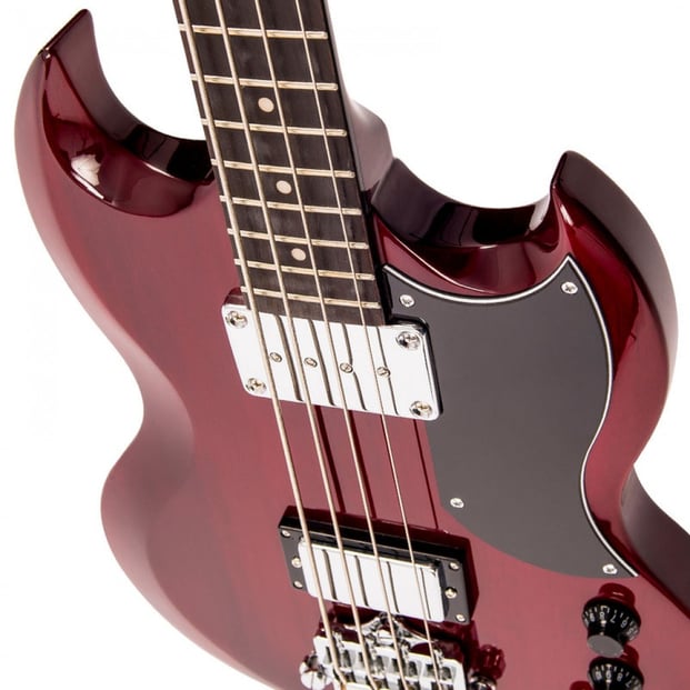 Vintage VS4 ReIssued Bass, Cherry Red