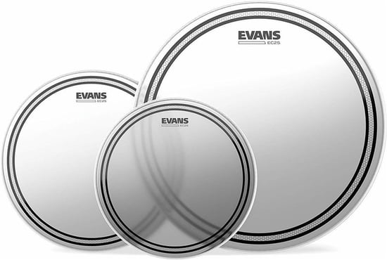 Evans EC2 Frosted SST Drum Head Pack Fusion, ETP-EC2SCTD-F