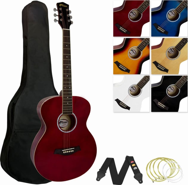 Tiger ACG2 Acoustic Guitar Pack Red 1
