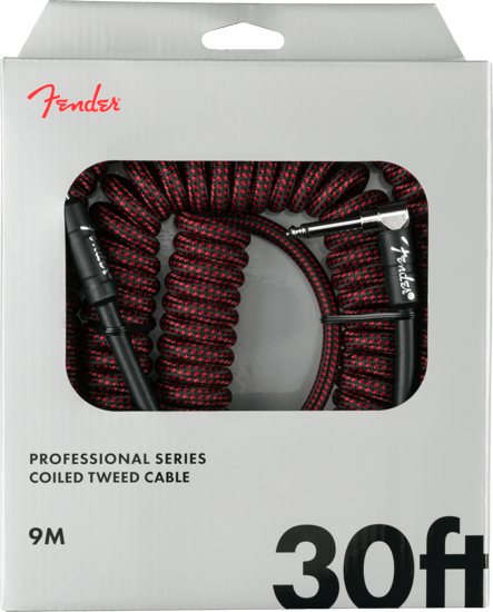 Fender Professional Coil Cable, 30ft, Red Tweed